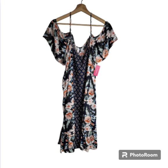 Xhilaration Floral Mini Cold Shoulder Dress Size XL - Picture 3 of 10